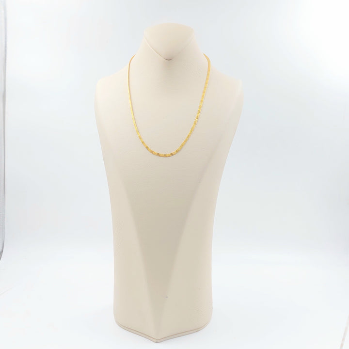 21K سنسال مبسط 3mm-مجوهرات الشيخ سعيد-Saeed Jewelry 
