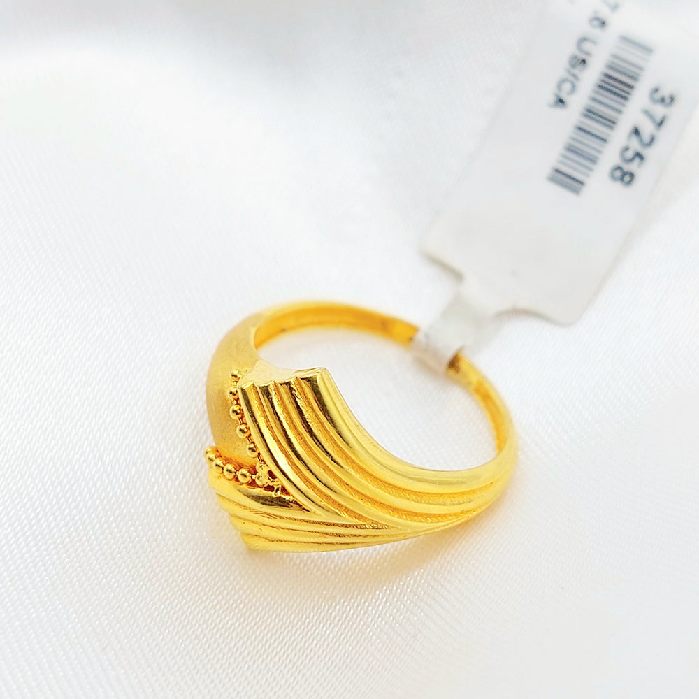 21K Gold Crossover Ring