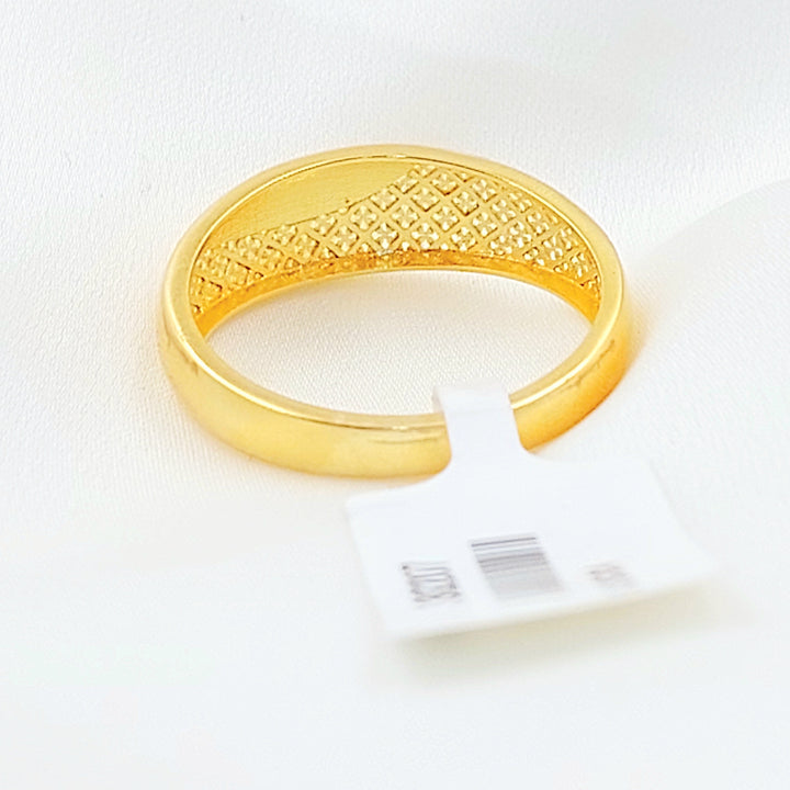 Light Plain Ring Made of 21K Gold by Saeed Jewelry 