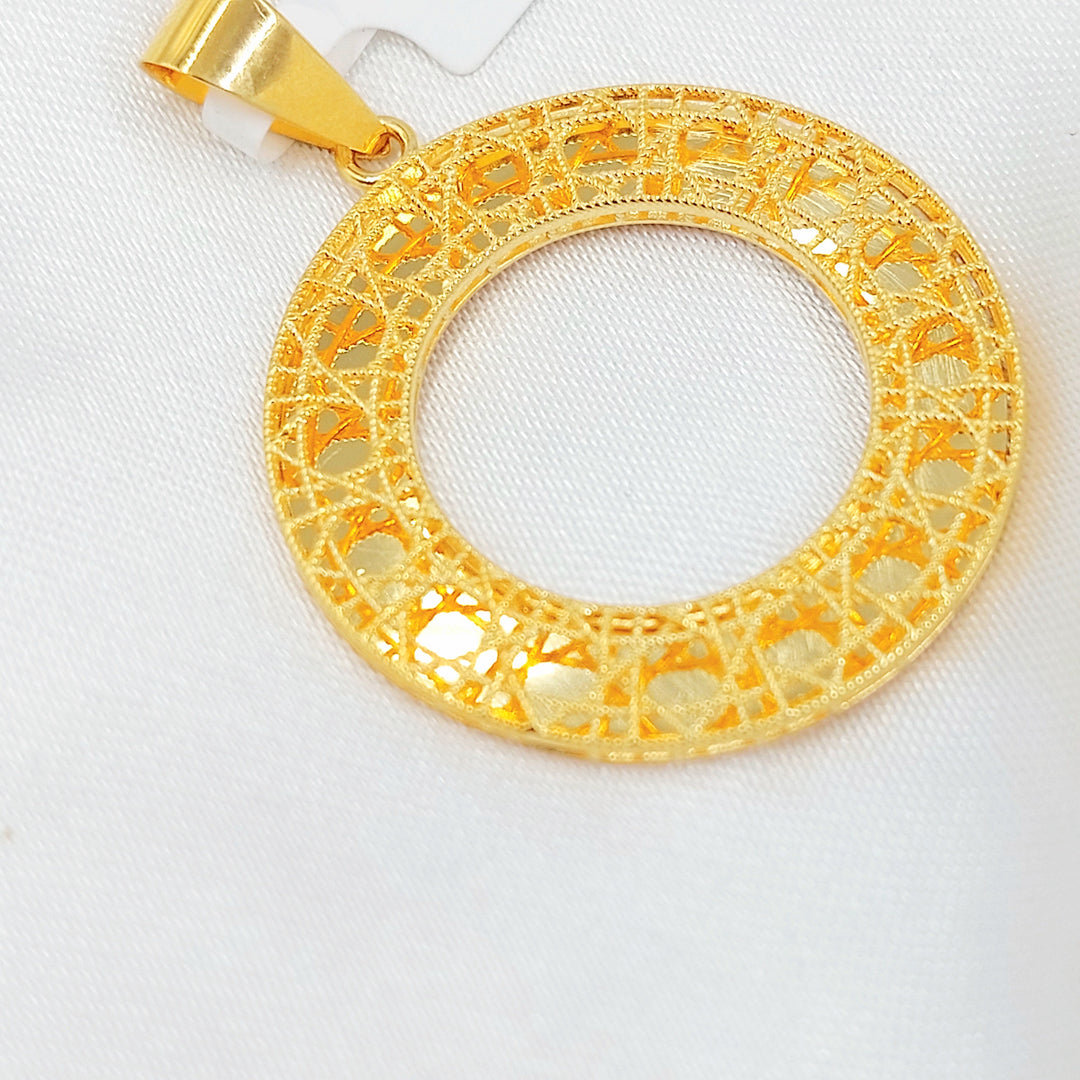 Deluxe Rounded Pendant Made of 21K Gold by Saeed Jewelry 