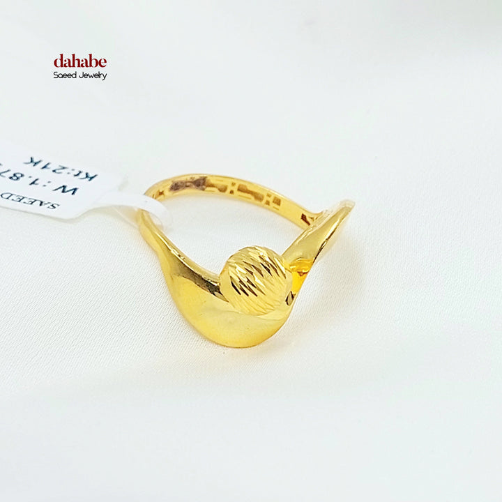 21K خاتم طابات اكسترا-مجوهرات الشيخ سعيد-Saeed Jewelry 