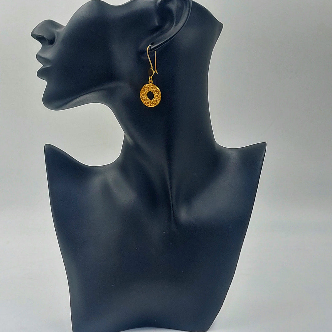 Deluxe Shankle Earrings Made of 21K Gold by Saeed Jewelry 