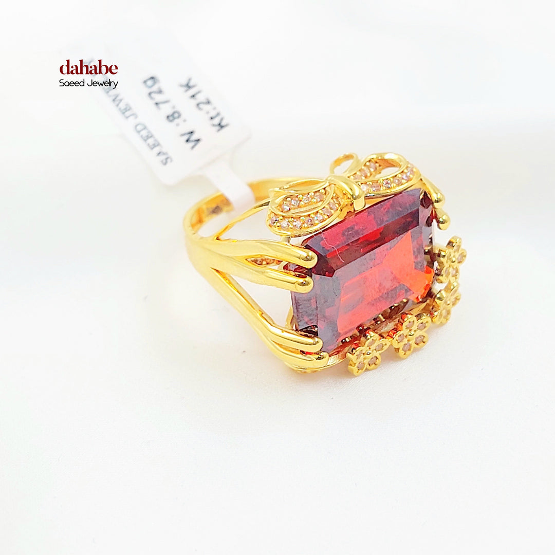 Zircon Studded Deluxe Ring