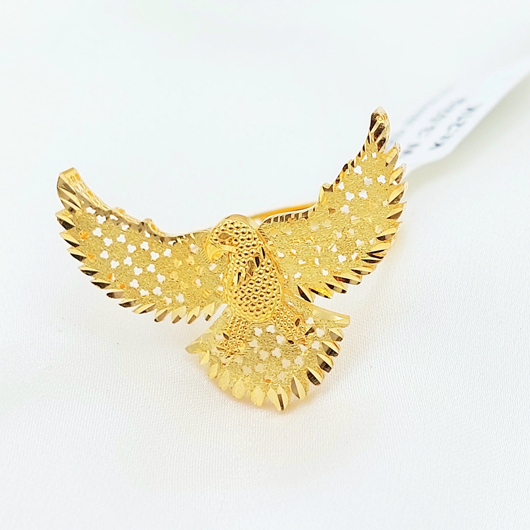 Deluxe Eagle Ring Made of 21K Gold by Saeed Jewelry 