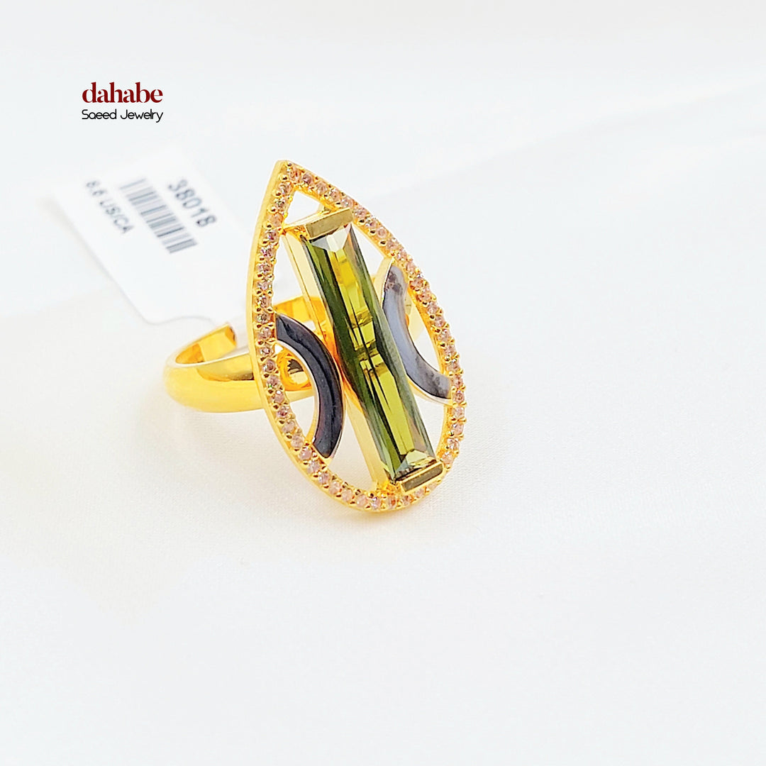 Zircon Studded Deluxe Ring