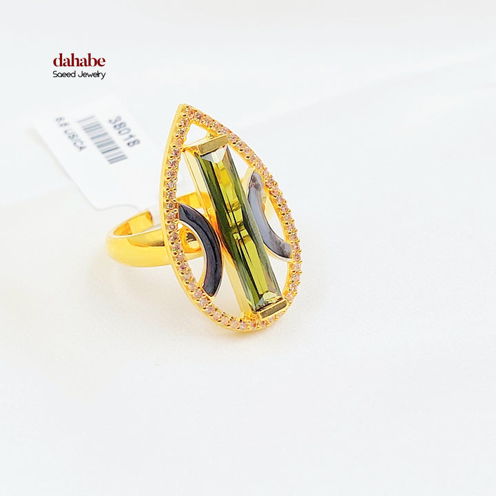 Zircon Studded Deluxe Ring