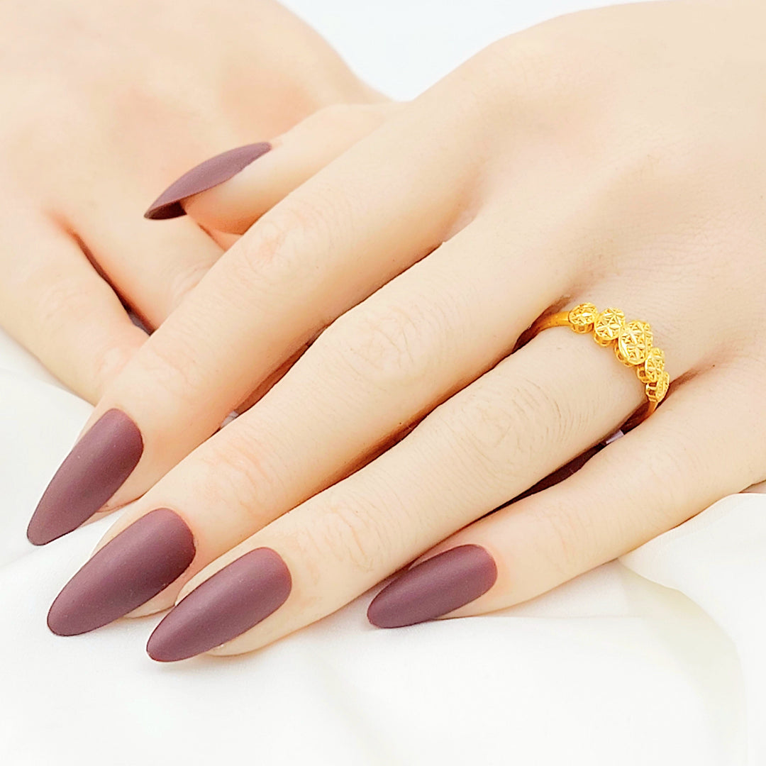 Light Deluxe Ring Made of 21K Gold by Saeed Jewelry 