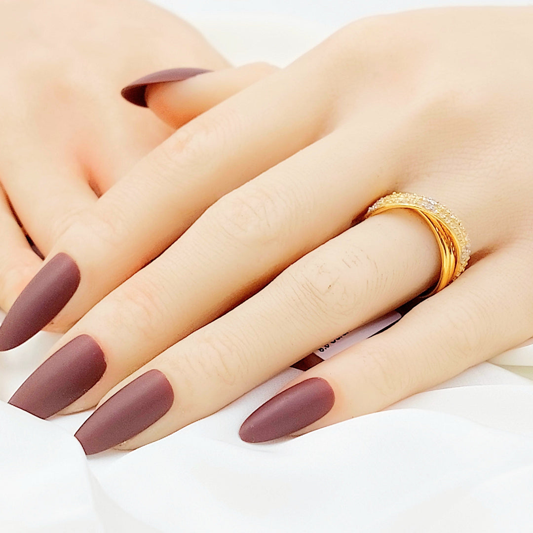 Zircon Studded Deluxe Ring