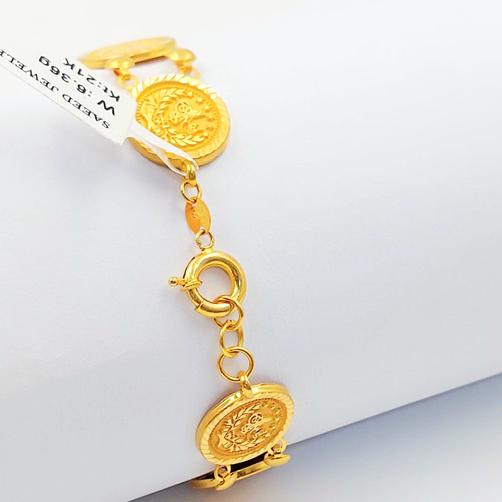 Print Rashadi Bracelet Made of 21K Gold by Saeed Jewelry 