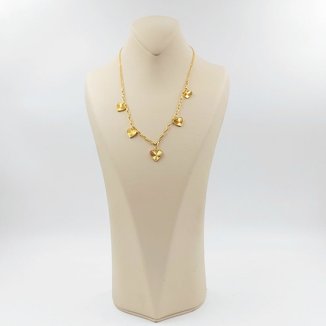 Heart Joy Necklace Made of 21K Gold by Saeed Jewelry 