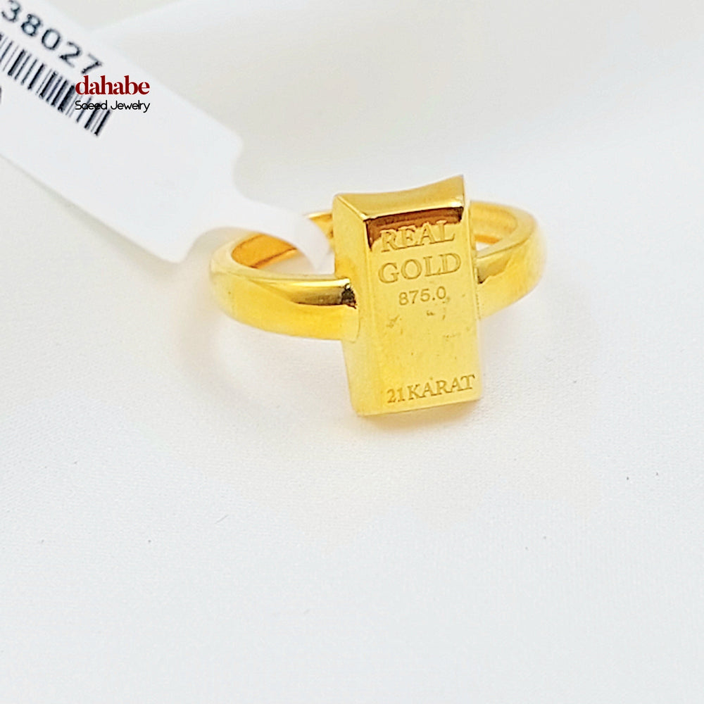 21K خاتم اونصه اكسترا-مجوهرات الشيخ سعيد-Saeed Jewelry 