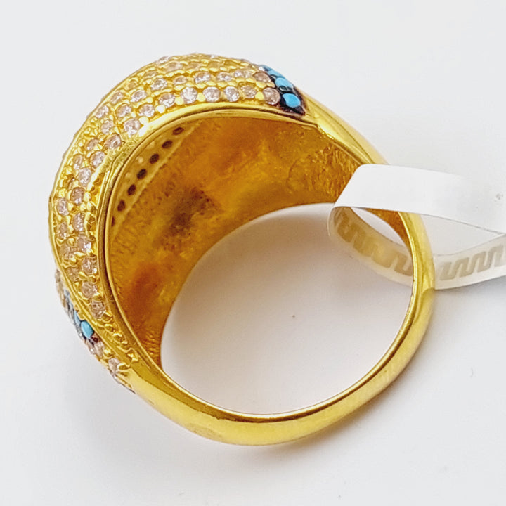 21K Gold Turquoise Ring by Saeed Jewelry - Image 6