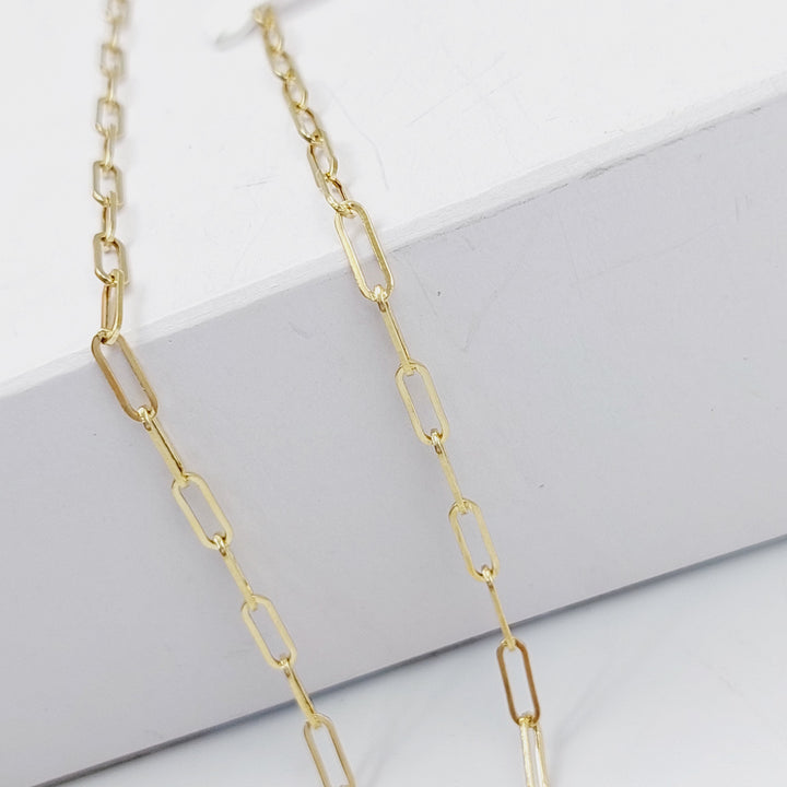 18K Gold 2.50mm 18k Paperclip Chain by Saeed Jewelry - Image 4