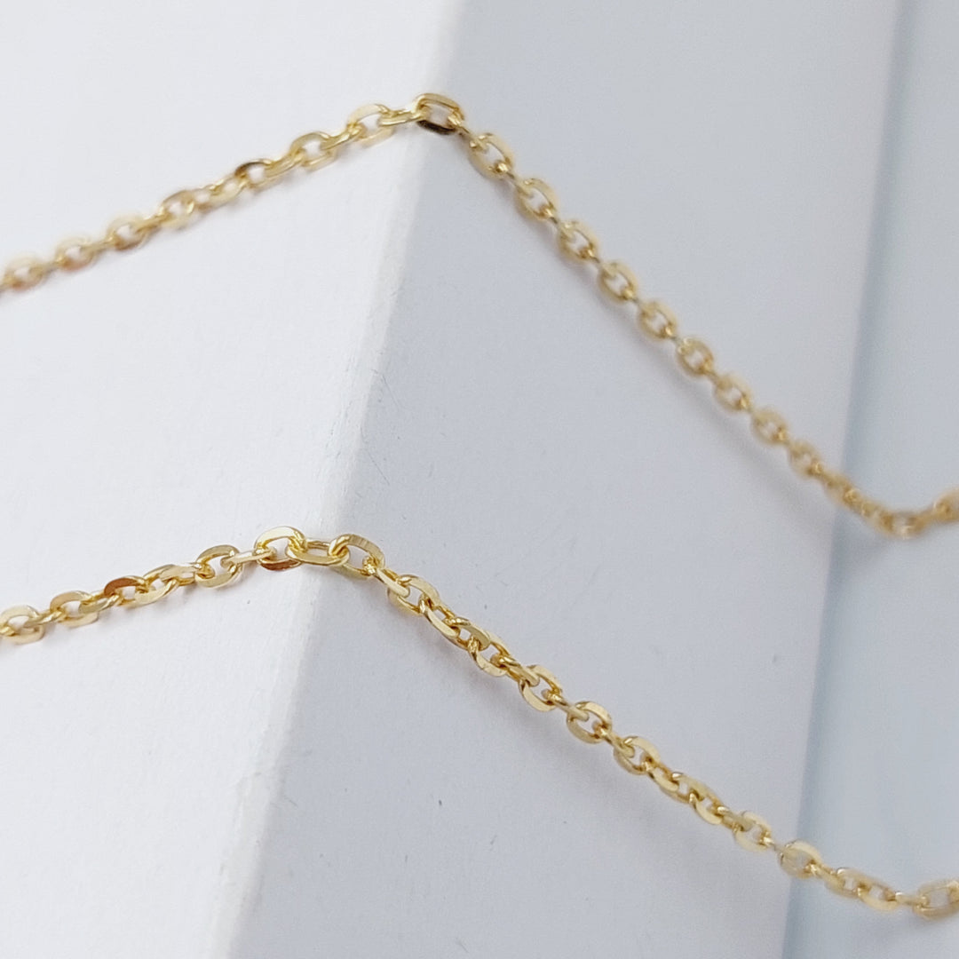 18K Gold 2mm Cable Link Chain 40cm by Saeed Jewelry - Image 5