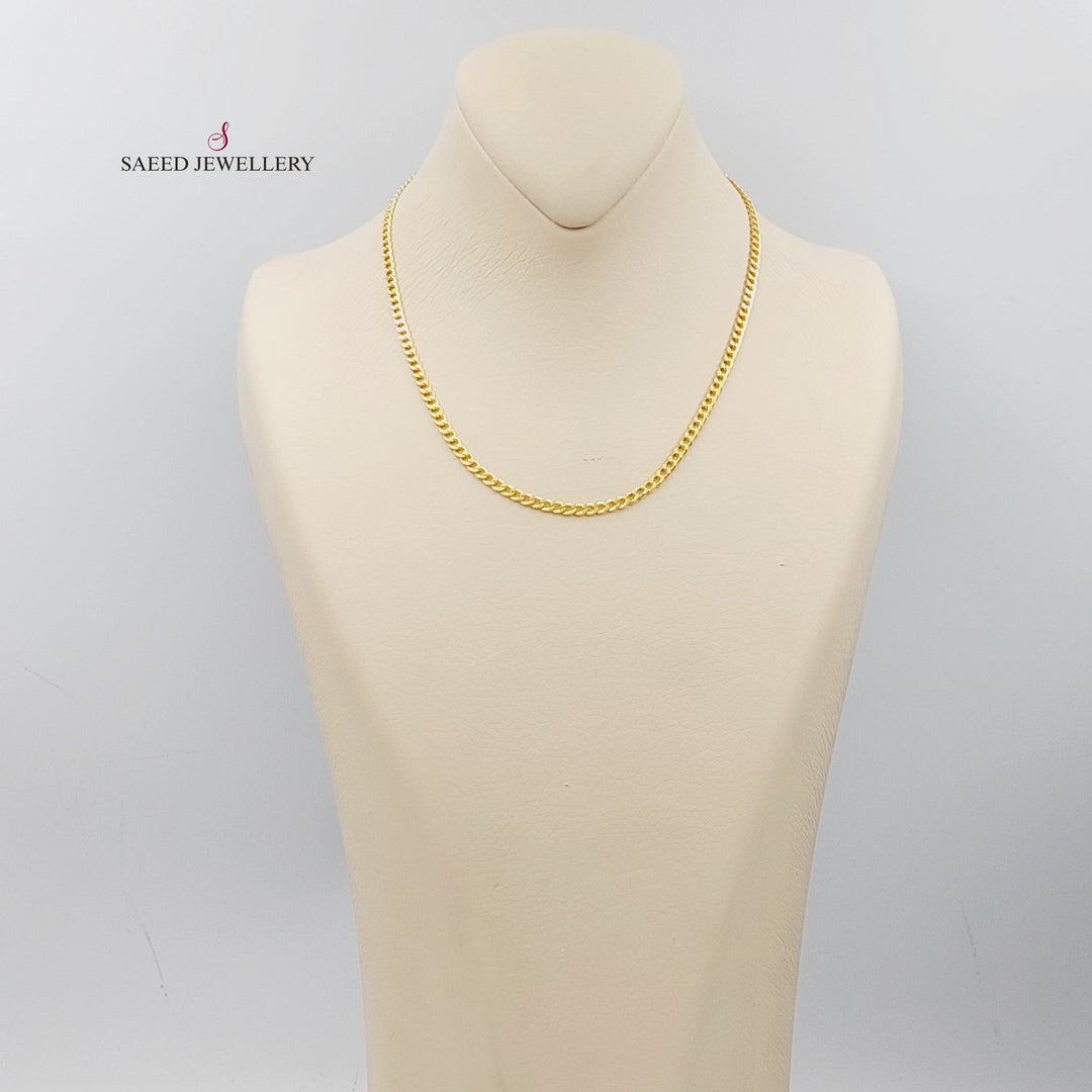 21K Gold 3.5mm Curb Chain by Saeed Jewelry - Image 8