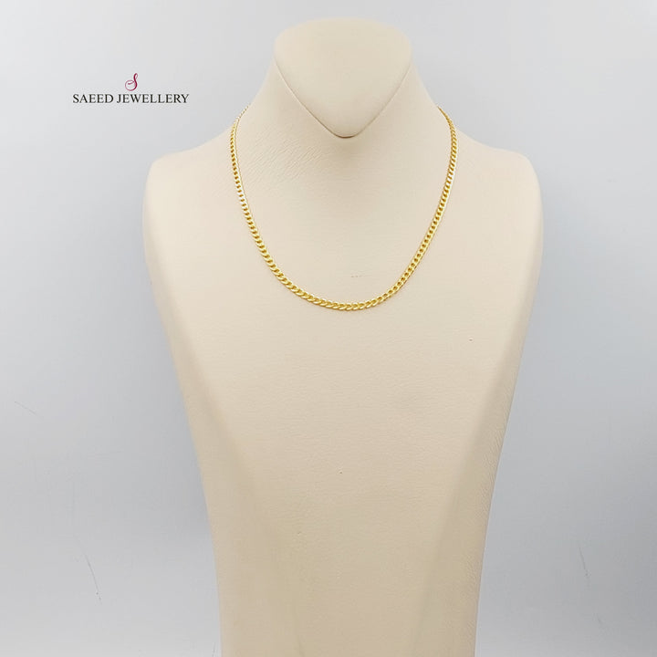 21K Gold 3.5mm Curb Chain by Saeed Jewelry - Image 11