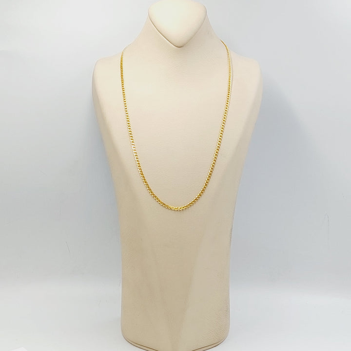 21K Gold 3.5mm Curb Chain by Saeed Jewelry - Image 7