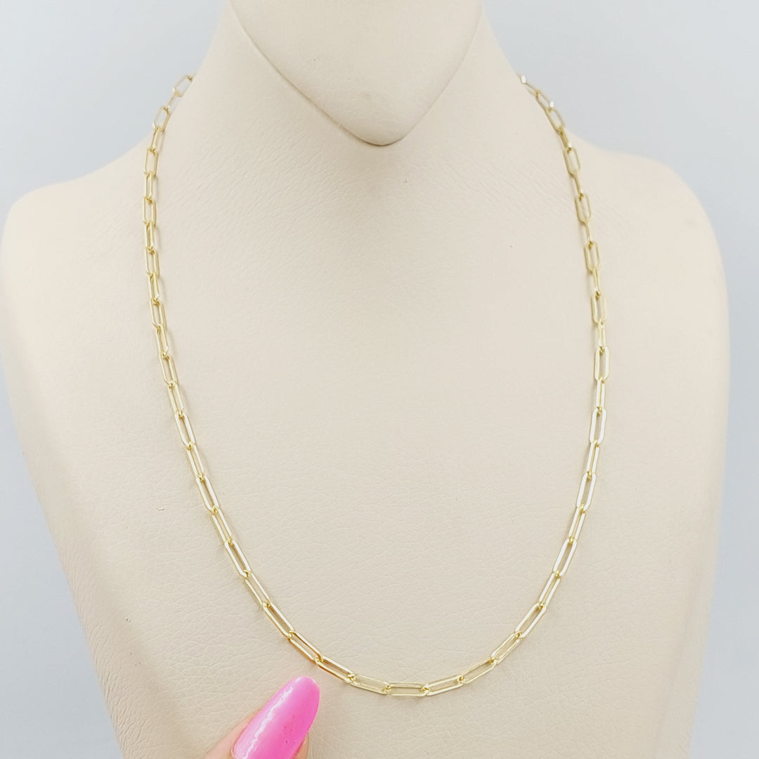 <span>(3.5mm) Paperclip Chain 50cm Made of 18K Yellow Gold</span> by Saeed Jewelry-24078