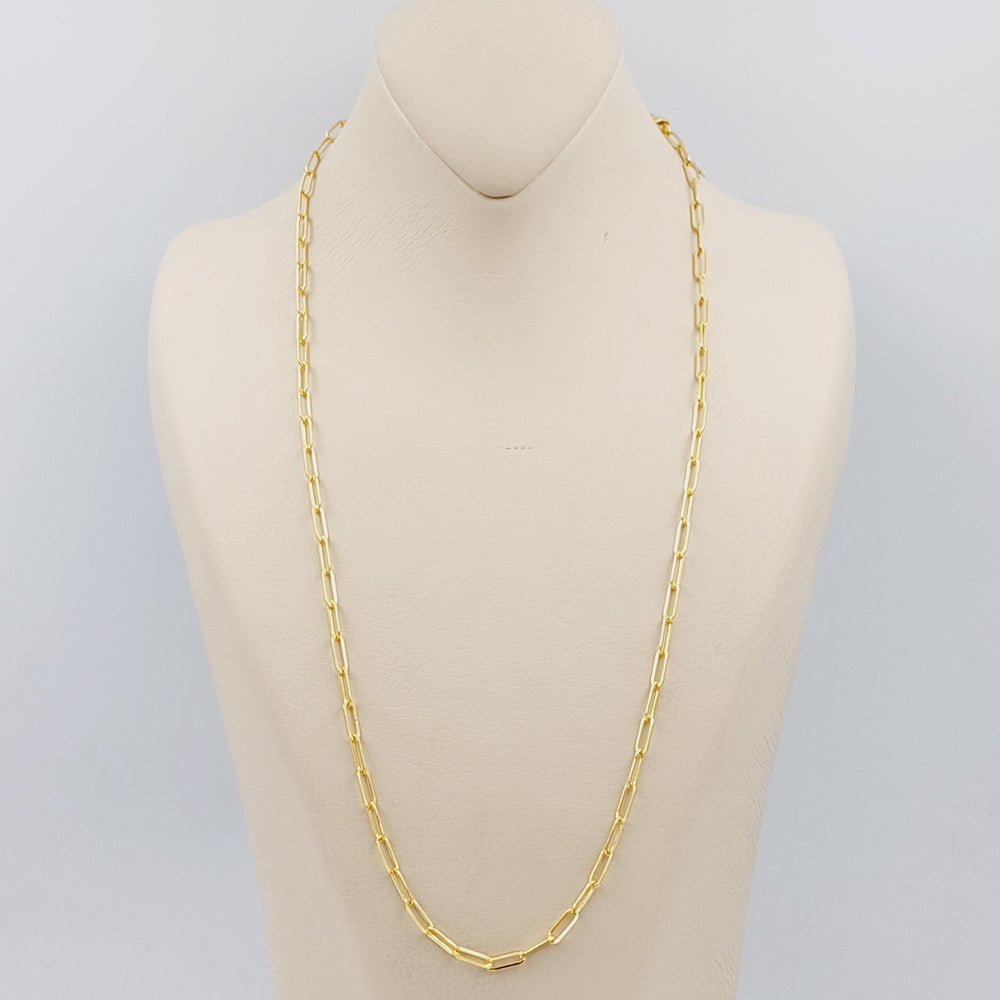 <span>(4mm) Paperclip Chain Made of 21K Yellow Gold</span> by Saeed Jewelry-22952
