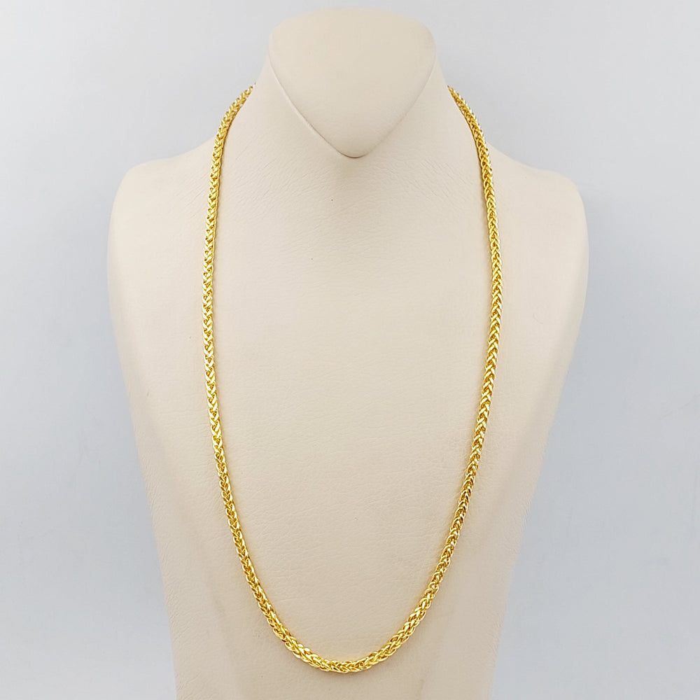 21K Gold 5mm Franco Chain 60cm by Saeed Jewelry - Image 2