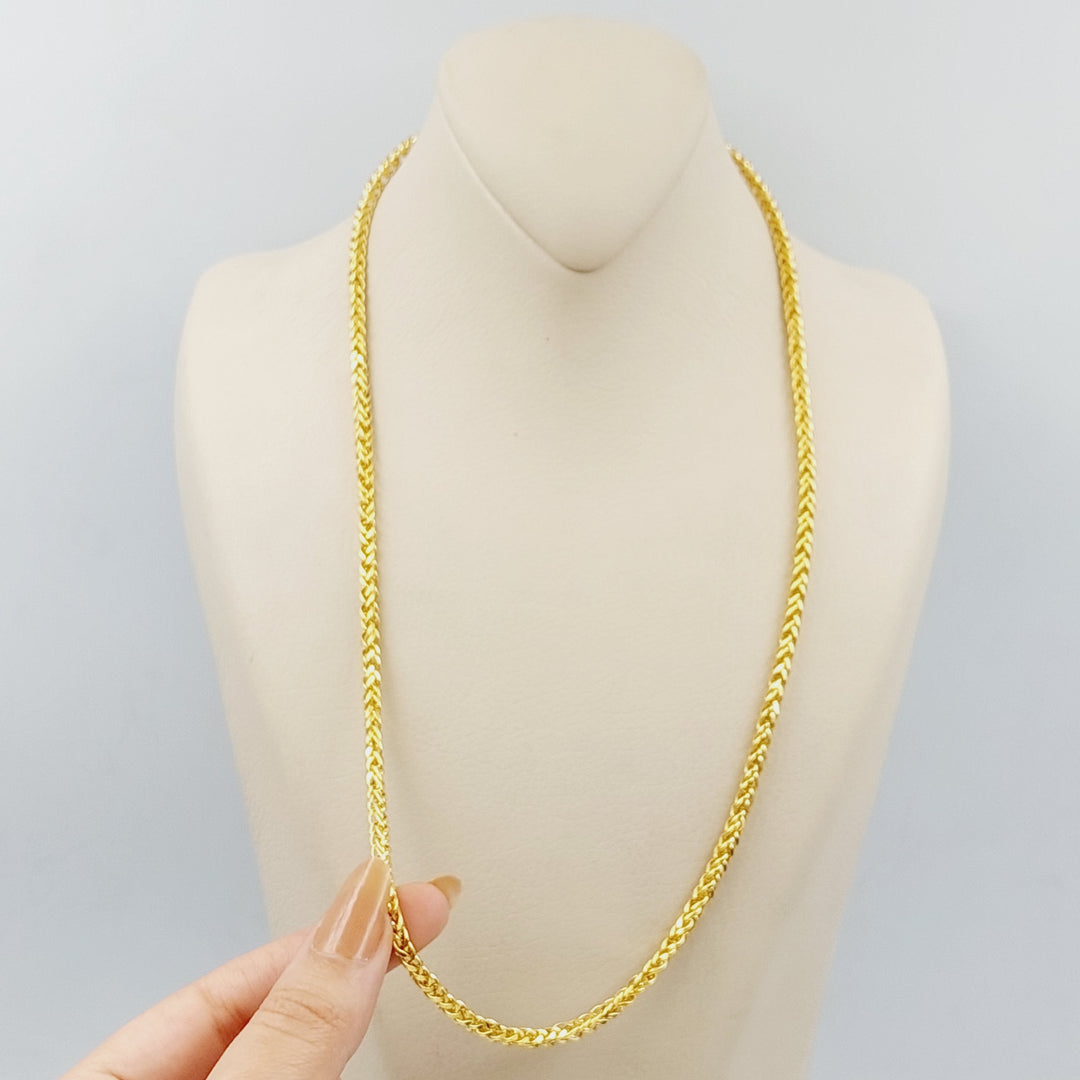 21K Gold 5mm Franco Chain 60cm by Saeed Jewelry - Image 1