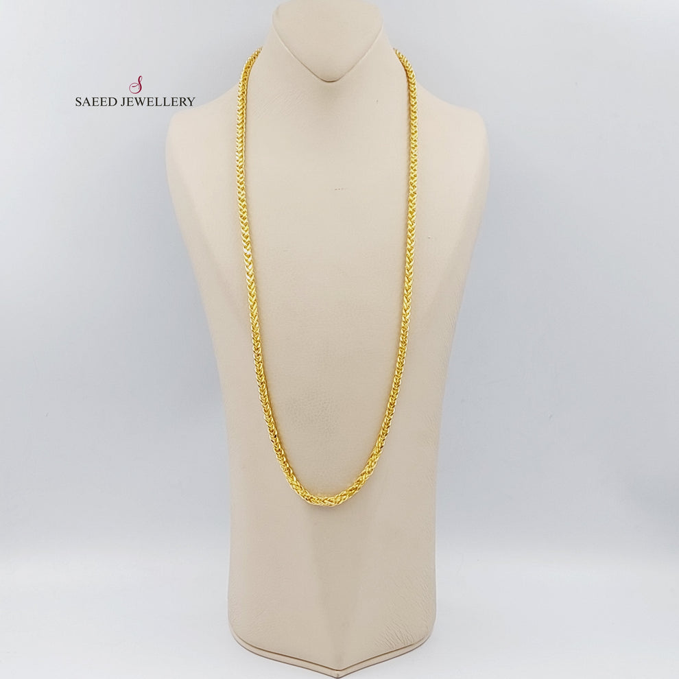 21K Gold 5mm Franco Chain 70cm by Saeed Jewelry - Image 3