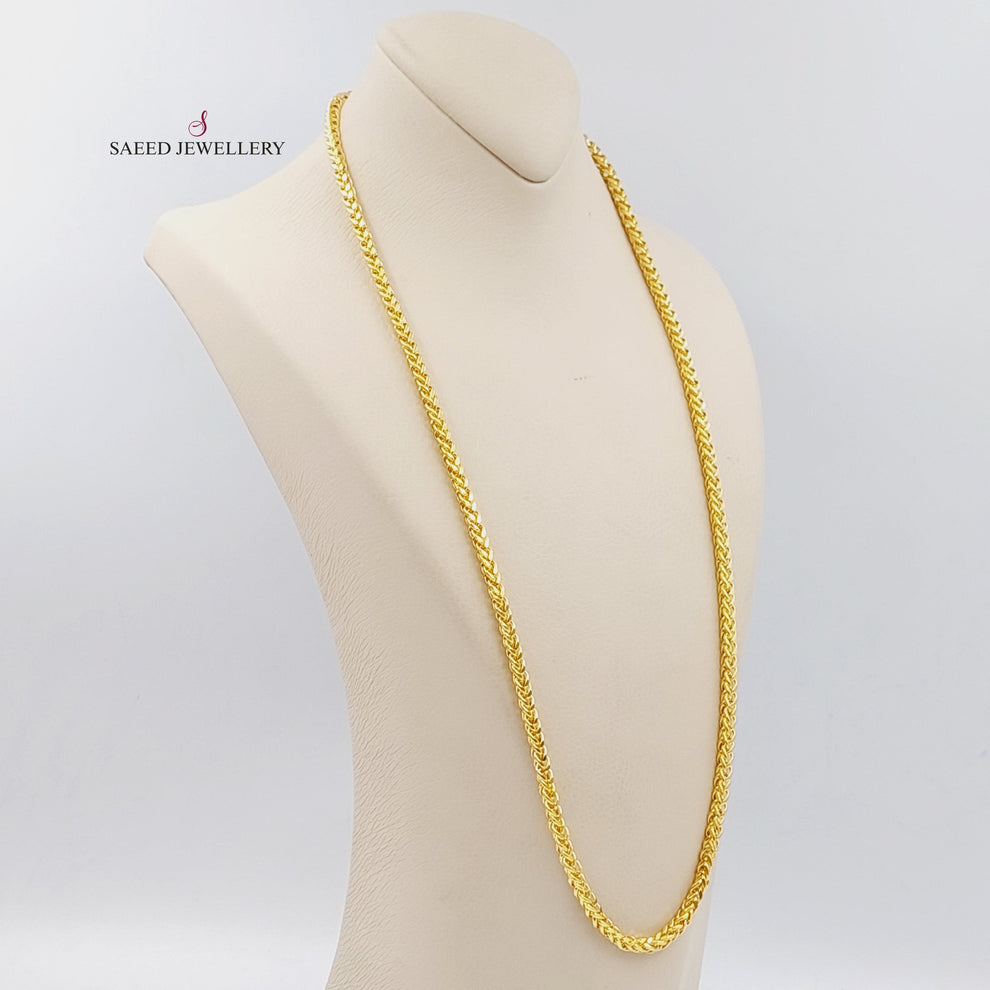 21K Gold 5mm Franco Chain 70cm by Saeed Jewelry - Image 2