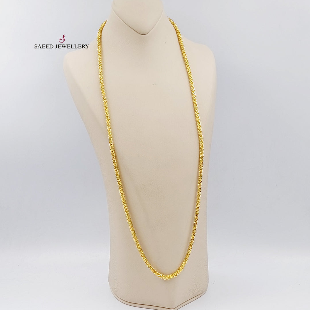 21K Gold 5mm Franco Chain 80cm by Saeed Jewelry - Image 3