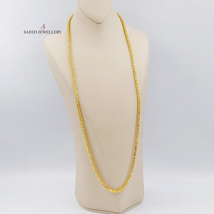 21K Gold 5mm Franco Chain 80cm by Saeed Jewelry - Image 3