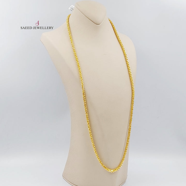 21K Gold 5mm Franco Chain 80cm by Saeed Jewelry - Image 4