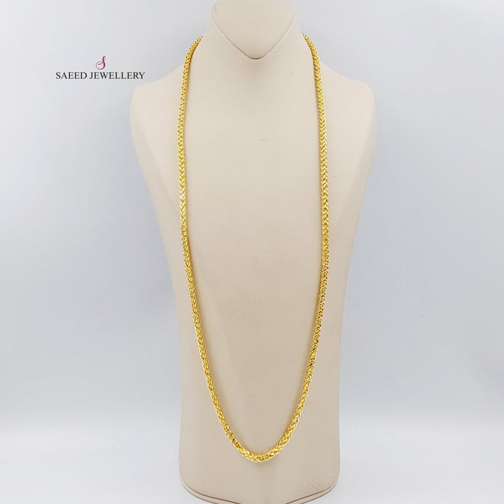 21K Gold 5mm Franco Chain 80cm by Saeed Jewelry - Image 1