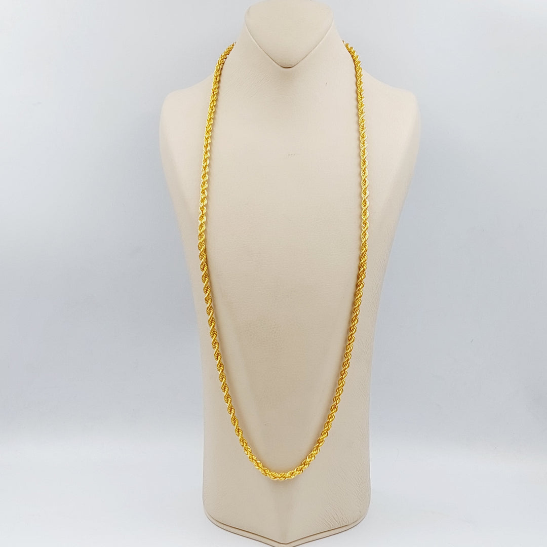 21K Gold 5mm Rope Chain 70cm by Saeed Jewelry - Image 2