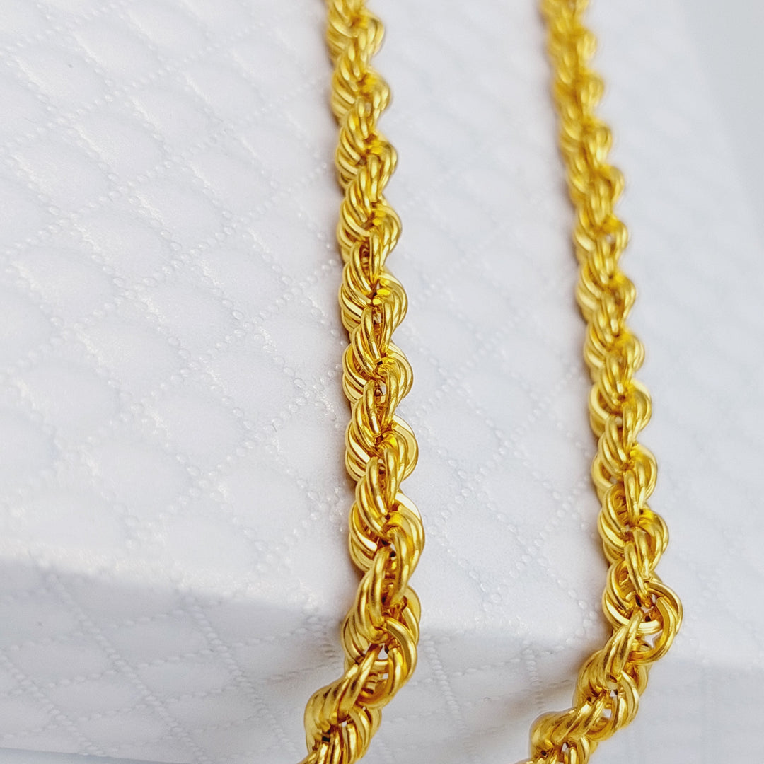 21K Gold 5mm Rope Chain 70cm by Saeed Jewelry - Image 3