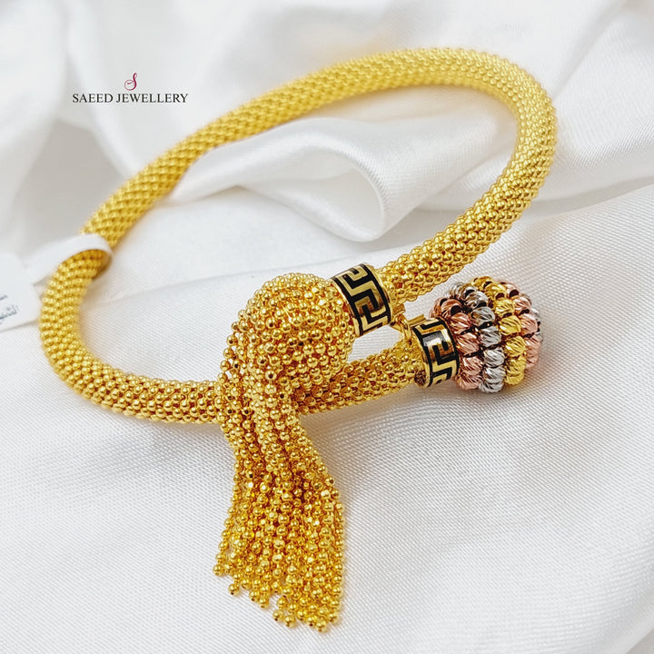 21K Gold Jessica Bangle Bracelet by Saeed Jewelry - Image 2