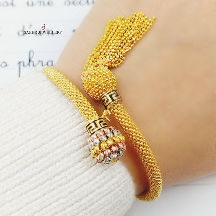 21K Gold Jessica Bangle Bracelet by Saeed Jewelry - Image 3