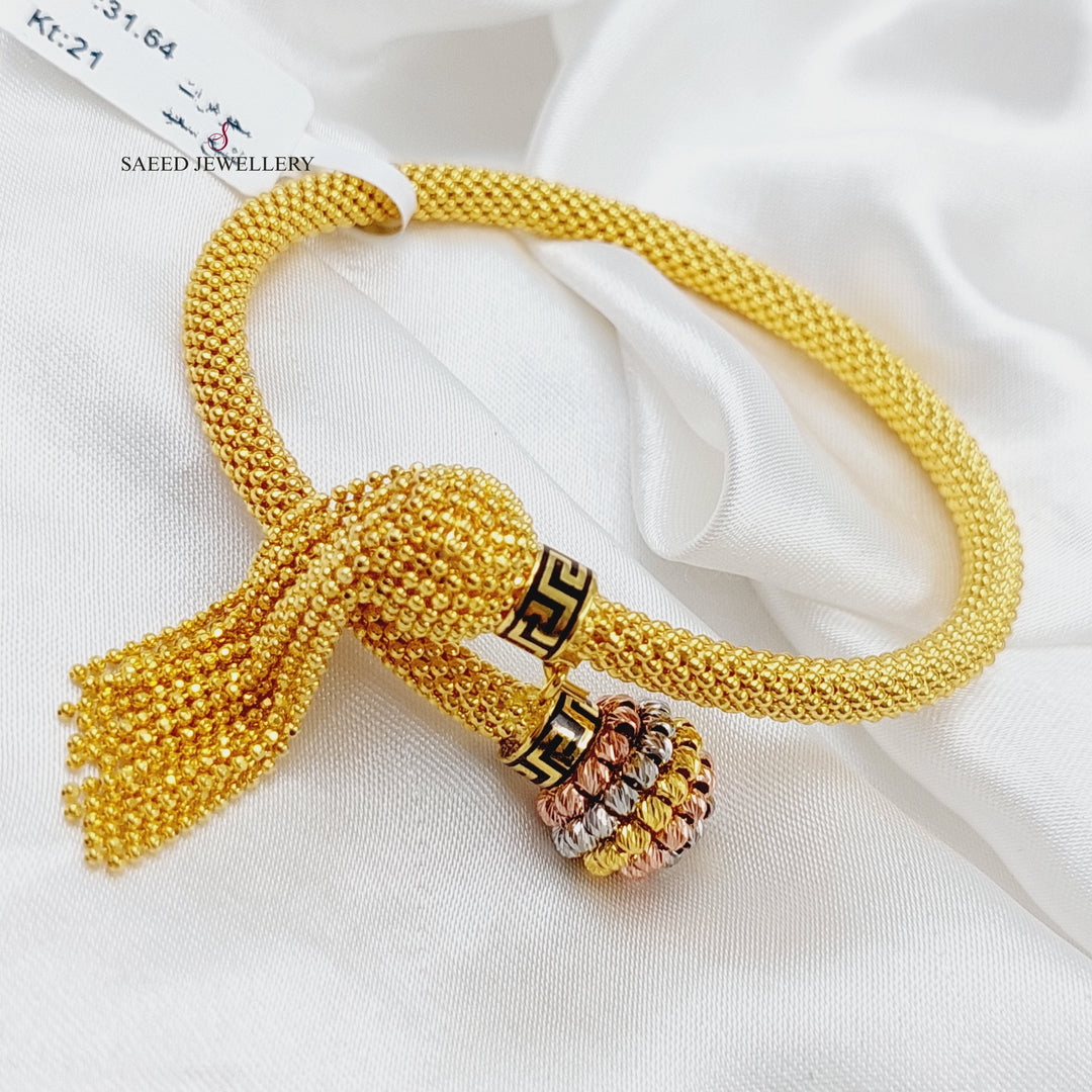 21K Gold Jessica Bangle Bracelet by Saeed Jewelry - Image 1