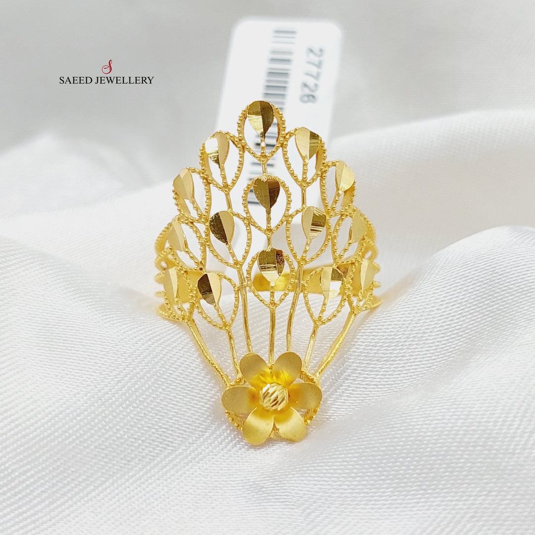 21K Gold Peacock Ring by Saeed Jewelry - Image 4