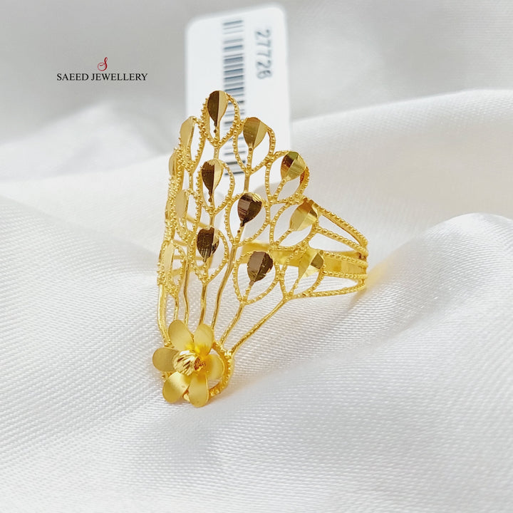 21K Gold Peacock Ring by Saeed Jewelry - Image 5