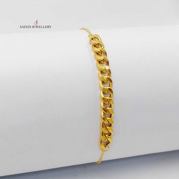 18K Gold "Light Cuban Links Bracelet" By Saeed Jewelry