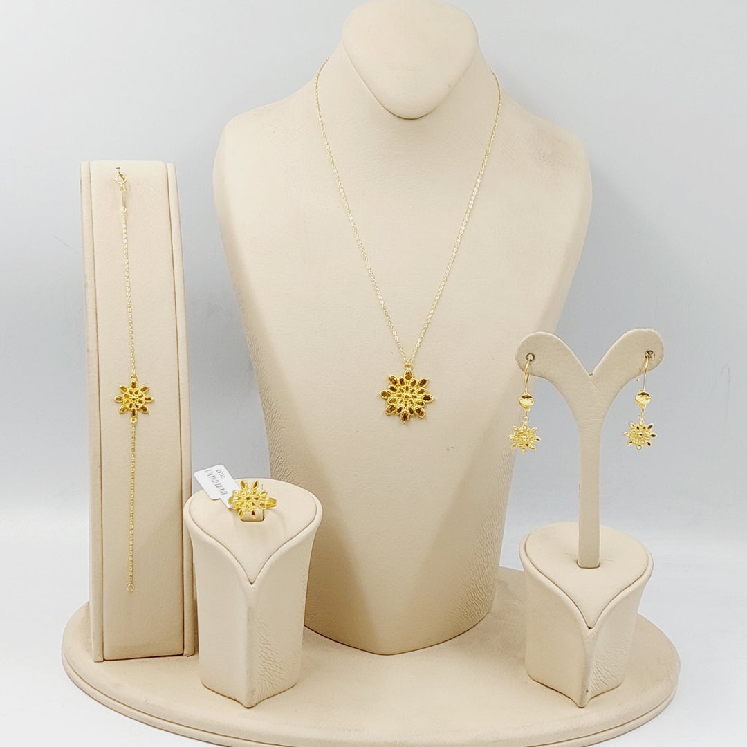 18K Gold "Leaf Set" By Saeed Jewelry