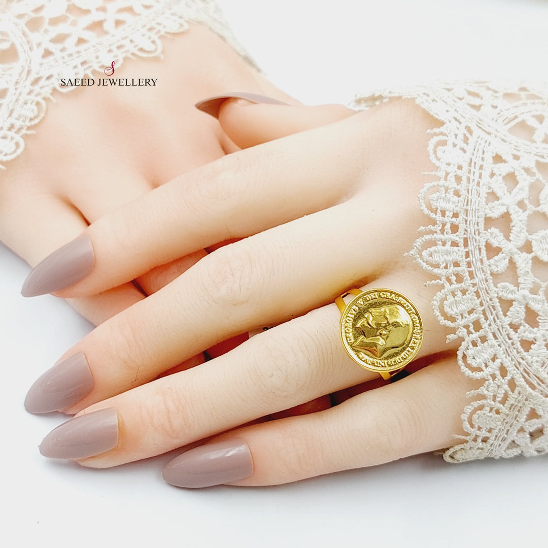21K English Lira Ring Saeed Jewelry 