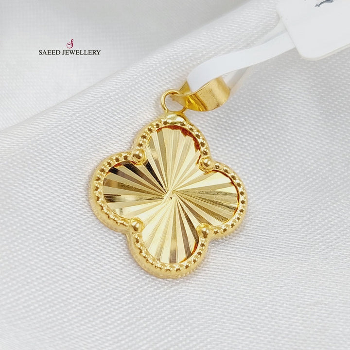 18K Gold 18K Clover Pendant by Saeed Jewelry - Image 7